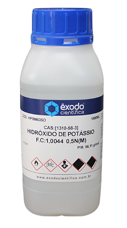 HIDROXIDO DE POTASSIO SOLUCAO 0,5N(M) EM ALCOOL METILICO 1L *SSP*