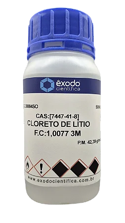 CLORETO DE LITIO SOLUCAO 3M ALCOOLICA 500ML