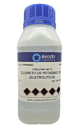 CLORETO DE POTASSIO SOLUCAO 3M ELETROLITICA 1L