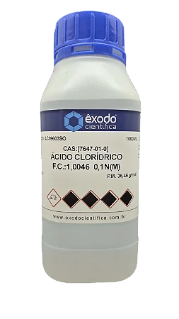 ACIDO CLORIDRICO SOLUCAO 0,1N (M) AQUOSA 1L *SSP*