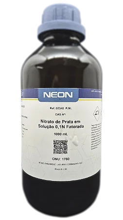 NITRATO DE PRATA EM SOLUCAO 0,1N FATORADA 1L
