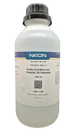 ACIDO CLORIDRICO EM SOLUCAO 3N FATORADA 1L *PF/SSP*