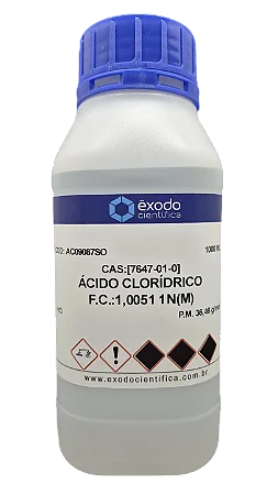 ACIDO CLORIDRICO SOLUCAO 1N (M) AQUOSA 1L *SSP*