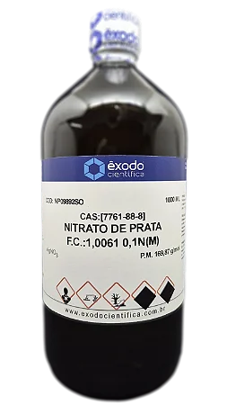 NITRATO DE PRATA SOLUCAO 0,1N (M) 1L