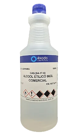 ALCOOL ETILICO 96% GL COMERCIAL 1L