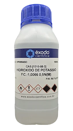 HIDROXIDO DE POTASSIO SOLUCAO 0,5N(M) EM ALCOOL ETILICO 1L