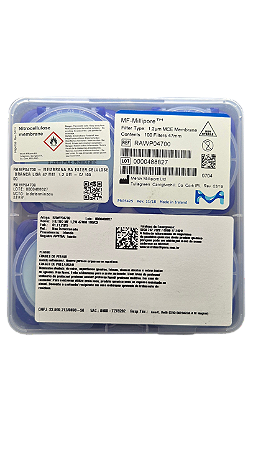 MEMBRANA DE ÉSTERES DE CELULOSE MISTOS (MCE) HIDROFÍLICA BRANCA 47 MM DE DIÂMETRO 1.2 uM 100UN MERCK