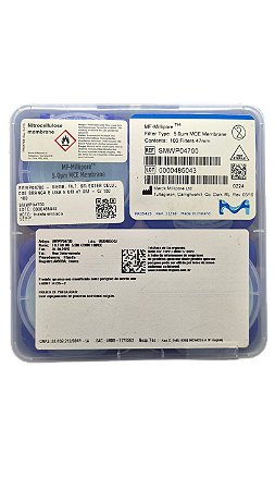 MEMBRANA DE ÉSTERES DE CELULOSE MISTOS (MCE) HIDROFÍLICA BRANCA 47 MM DE DIÂMETRO 5.0 uM 100UN MERCK