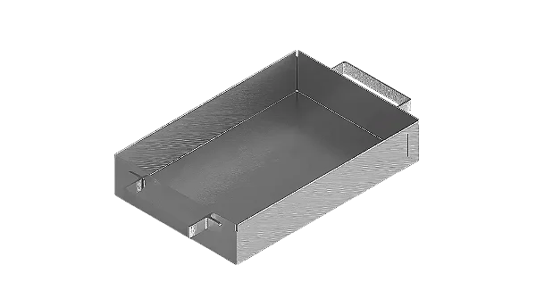 BANDEJA DE ACO GALVANIZADA 80X60X5CM COM ALCA