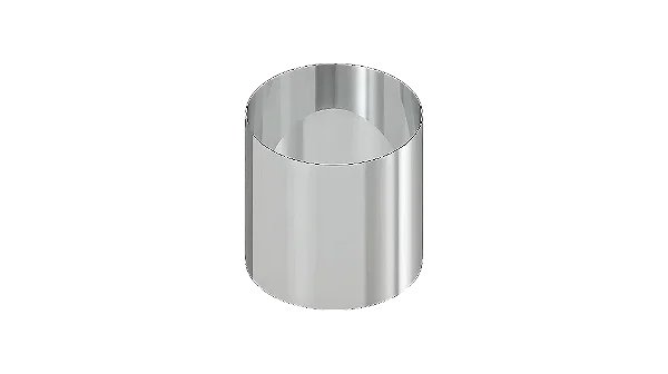 ANEL BISELADO VOLUMETRICO 100CM3 EM ACO INOX PARA SOLO (DIAMETRO 60X39MM PAREDE 1,65MM)