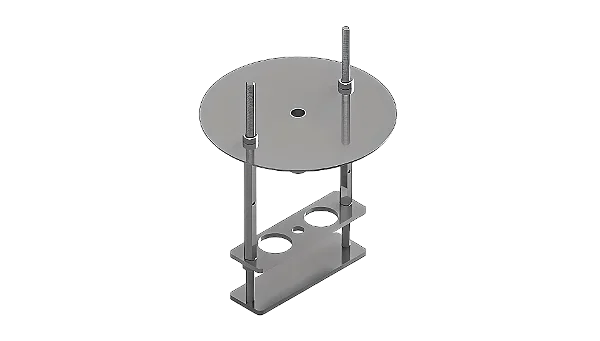 SUPORTE PARA PONTO DE AMOLECIMENTO DE RESINA RING AND BALL EM INOX
