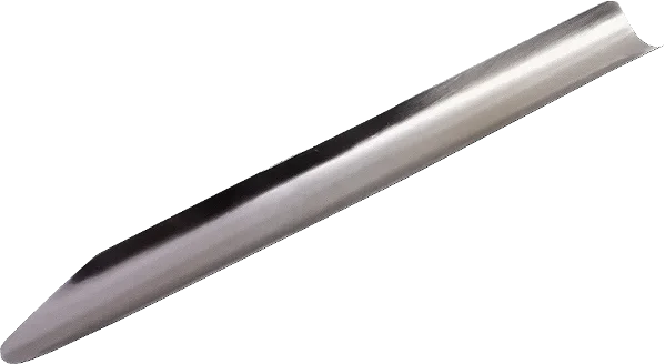 ESPATULA CANALETA EM CHAPA DE ACO INOX COMP. 150MM