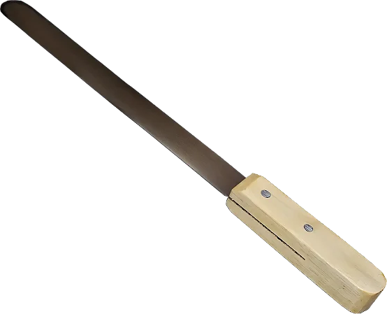 ESPATULA EM INOX COM CABO DE MADEIRA COMP. 75MMX22MM