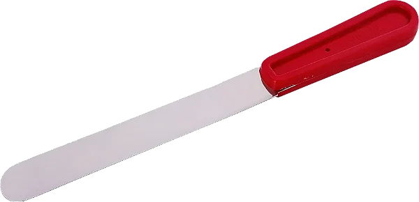 ESPATULA EM INOX COM CABO DE PLASTICO (PP) COMP. 75MMX22MM