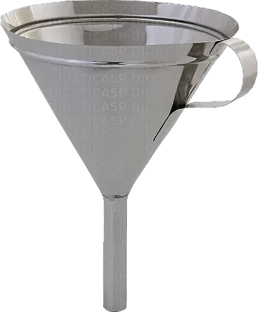 FUNIL EM ACO INOX COM OU SEM ALCA 500ML