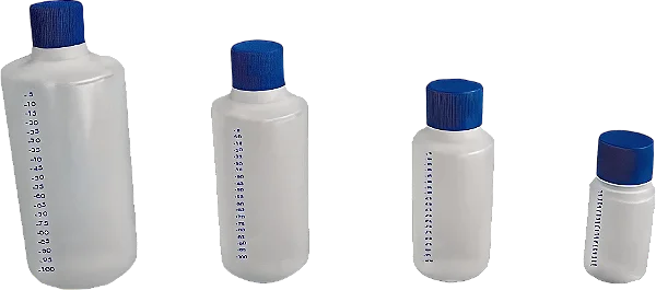 FRASCO DE PLASTICO (PP) GRADUADO COM BOCA ESTREITA 250ML