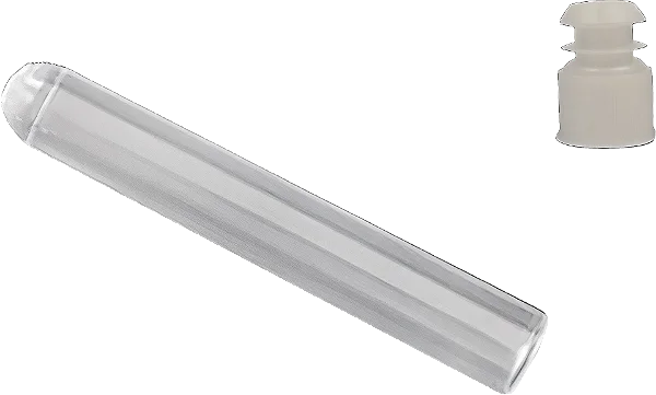 TUBO DE ENSAIO PLASTICO (PP) 15X100MM 10ML 100UN COM TAMPA
