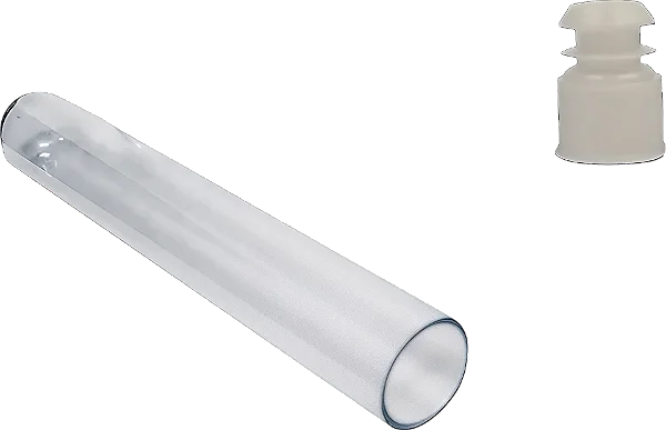 TUBO DE ENSAIO PLASTICO (PS) 15X100MM 10ML 100UN COM TAMPA