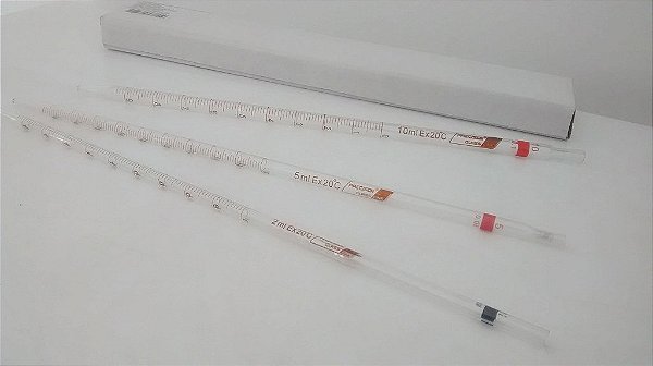 PIPETA GRADUADA DE VIDRO 10UN 20ML