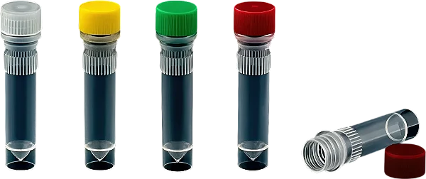 TUBO PARA CONGELAMENTO 2ML 12X48MM ROSCA EXTERNA SEM GRADUACAO COM TAMPA 1000UN 64L