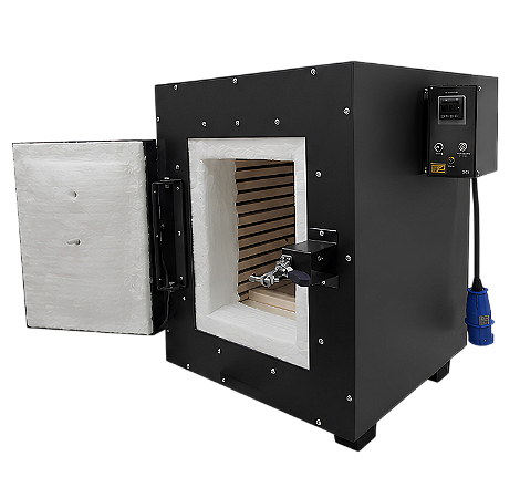 FORNO MUFLA 100L TEMPERATURA 1200°C DIMENSOES INTERNAS 450X500X450MM TRIFASICO 380V