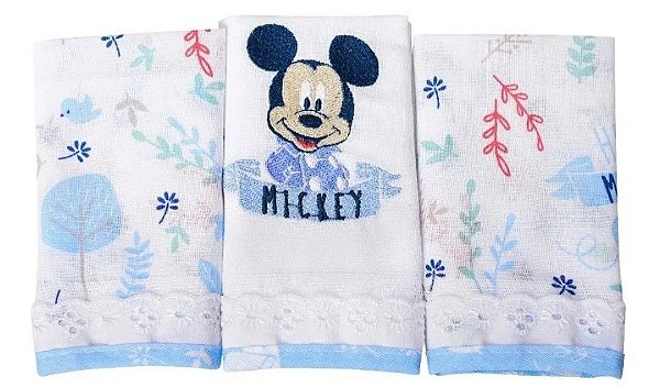 KIT C/3 BABETES MICKEY DISNEY BABY - 32X32CM