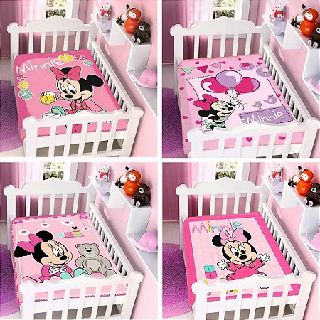 Cobertor Infantil Antialérgico Macio Jolitex Raschel Plus 90 x 110 Cm - MINNIE