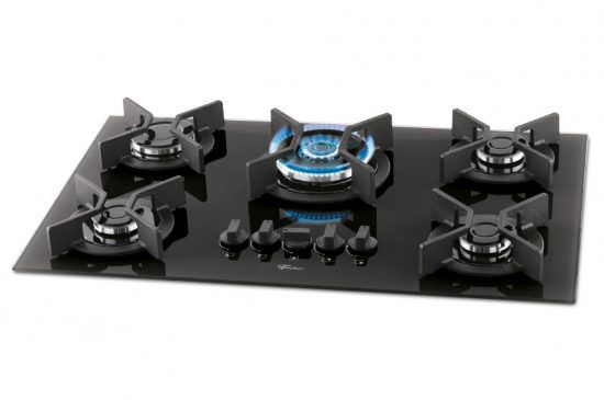 Fogão Cooktop Fischer 5Q TC Infinity Gás Mesa Vidro - Preto - 26298-57077