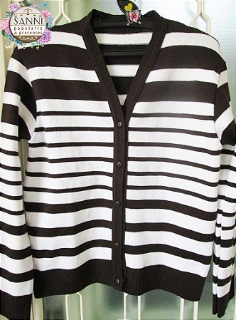 Cardigan - Casaquinhos Basics: Liso e listrado.