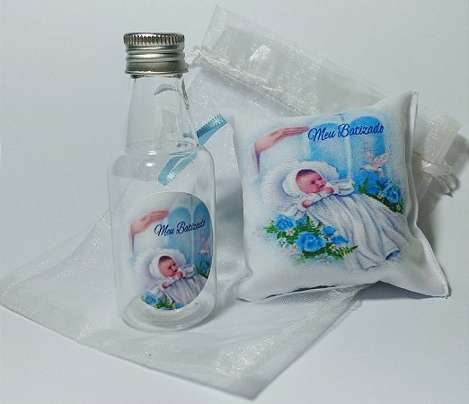 Kit Mini Almofada-Meu Batizado-Menino