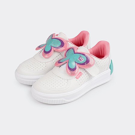 Tênis Pk Xd Pampili Borboleta Com Perfuros Branco