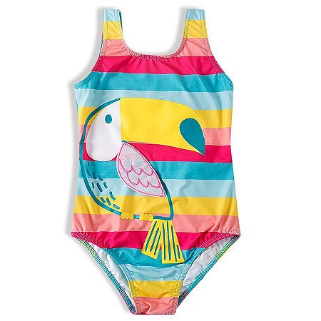 Maiô Infantil Com Proteção Solar Tucano Colorido Tip Top