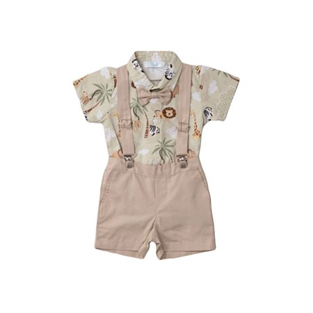 Conjunto Infantil Safari Luxo Social Masculino