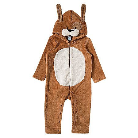 Macacão Infantil Pelúcia Plush Cachorrinho Kids Tiptop
