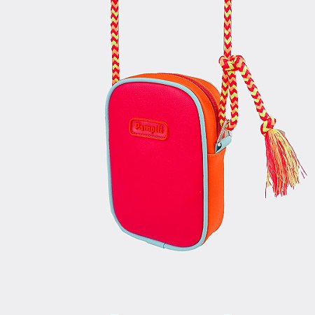 Bolsa Infantil Alça de Cordão Macramês Pink e Colorida Pampili