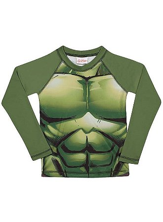 Camiseta Com Proteção Solar Incrível Hulk Tip Top