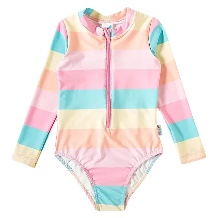body praia manga longa listrado elastano toddler Tip top