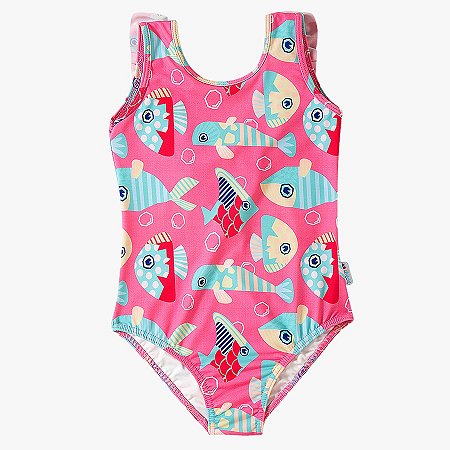 Maiô Infantil Com Proteção Solar Toddler Peixinho Tip Top
