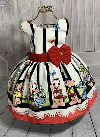 vestido turma da monica infantil