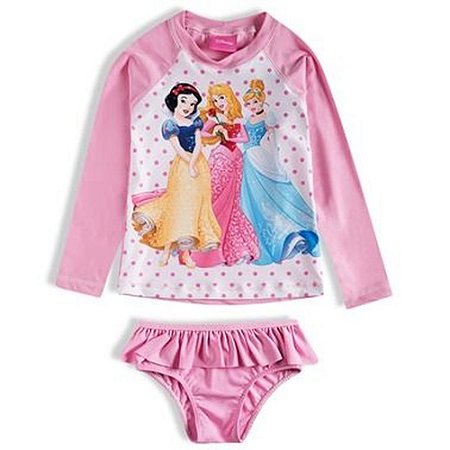 Conjunto De Praia Infantil Com Proteção Solar Princesa Disney  Tip Top - (FPS 50+)