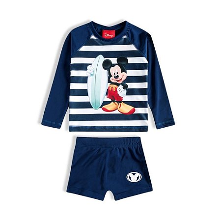 Conjunto Praia Mickey Mouse - Disney Tip Top Marinho