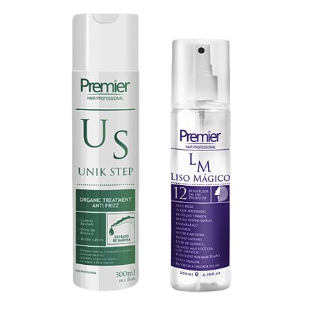 Kit Unik Step Progressiva Passo Único Sem Formol 300mL + Liso Mágico 200mL