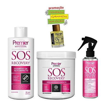 Kit Profissional SOS Recovery Anti Emborrachamento Reconstrutor