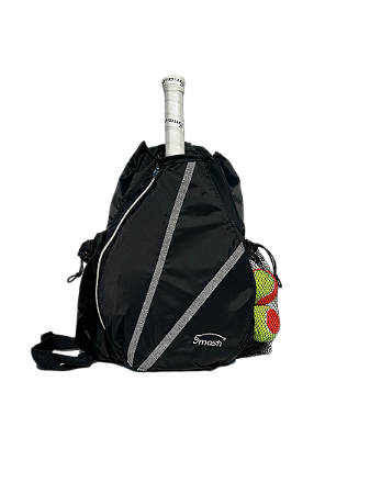 Mochila de Beach Tennis Pro Smash-Preto com Grafite