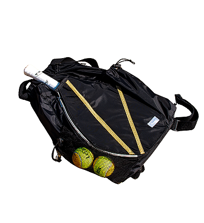 Mochila de Beach Tennis Pro Smash- Preta Com Dourado