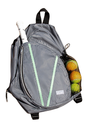 Mochila de Beach Tennis Pro Smash-Grafite com Verde Pistache