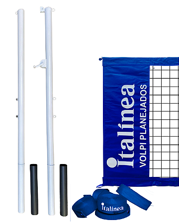 Kit Profissional Linha Premium Completo de Beach Tennis Personalizado com Poste Fixo