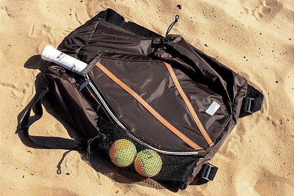 Mochila de Beach Tennis Pro Smash-Marrom com Caramelo
