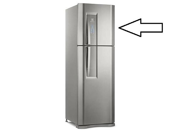 Porta do Freezer Inox Electrolux DF44S / DW44S 70007849  Original [1,0,0]