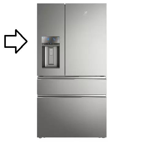 Porta do Refrigerador direita Inox Electrolux DM91X A05354543 A05354519 Original [1,0,0]